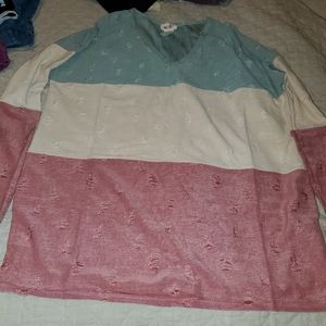 Distressed sweater Large